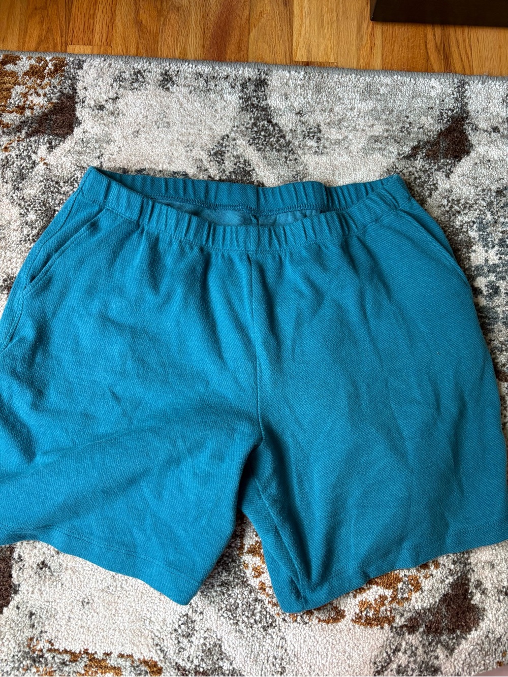 Lands' End Men's Teal Athletic Pull-On Shorts